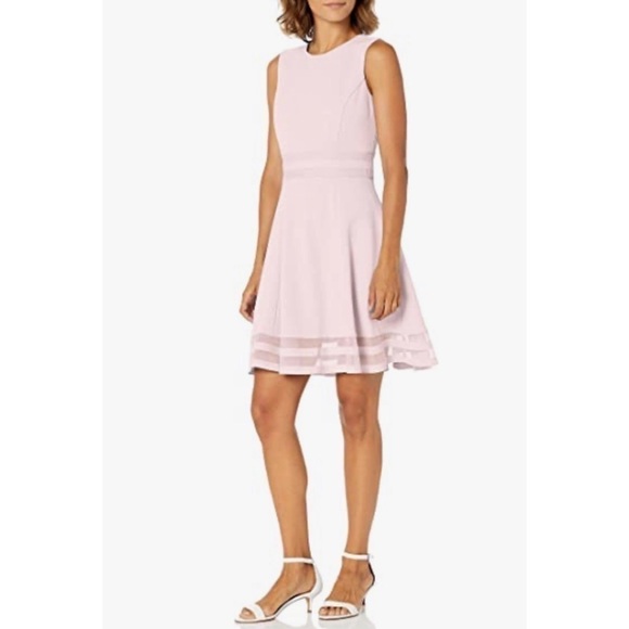 NEW! Calvin Klein Fit & Flare Petite Pink Evening Dress Size 6P - Picture 17 of 17